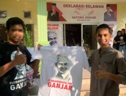 Semangat relawan katong Ganjar Deklarasikan Dukungan untuk Ganjar Pranowo sebagai calon presiden 2024