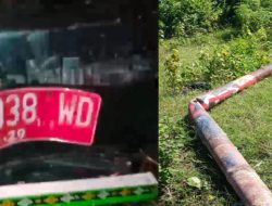 Diduga Mabuk, Kapus Kapan Tabrak Tiang Telkom Pakai Ambulans Dinas