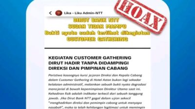 KLARIFIKASI RESMI BANK NTT TERKAIT PELAKSANAAN KEGIATAN CUSTOMER GATHERING