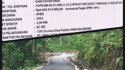 Pengerjaan Proyek Long Segmen Ruas Ndona–Sokoria Sudah Sesuai Spesifikasi dan Masih Dalam Masa Pemeliharaan