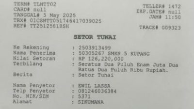 Jejak Transaksi BOS SMKN 5 Kupang Bongkar Tuduhan Salah Alamat ke Safirah Abineno