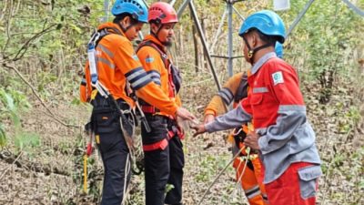 Jaga Terang di Bumi Flobamorata Jelang HUT RI ke-81, Tim PLN Bergerak Cepat Ganti Isolator Tower Transmisi Naibonat–Nonohonis