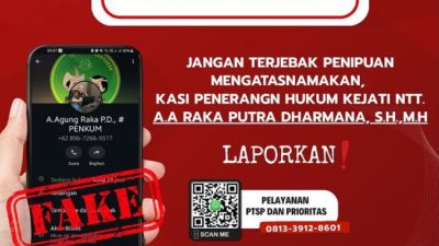 Kejati NTT Imbau Masyarakat Waspada Terhadap Penipuan yang Mengatasnamakan Kasi Penerangan Hukum